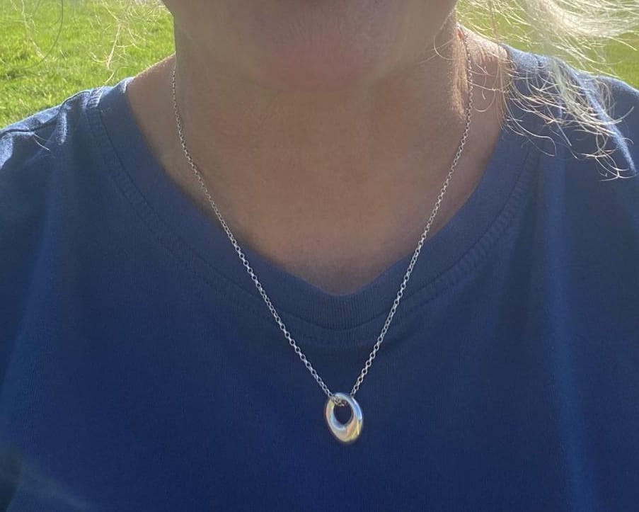 Silver Hag Stone Inspired Necklace