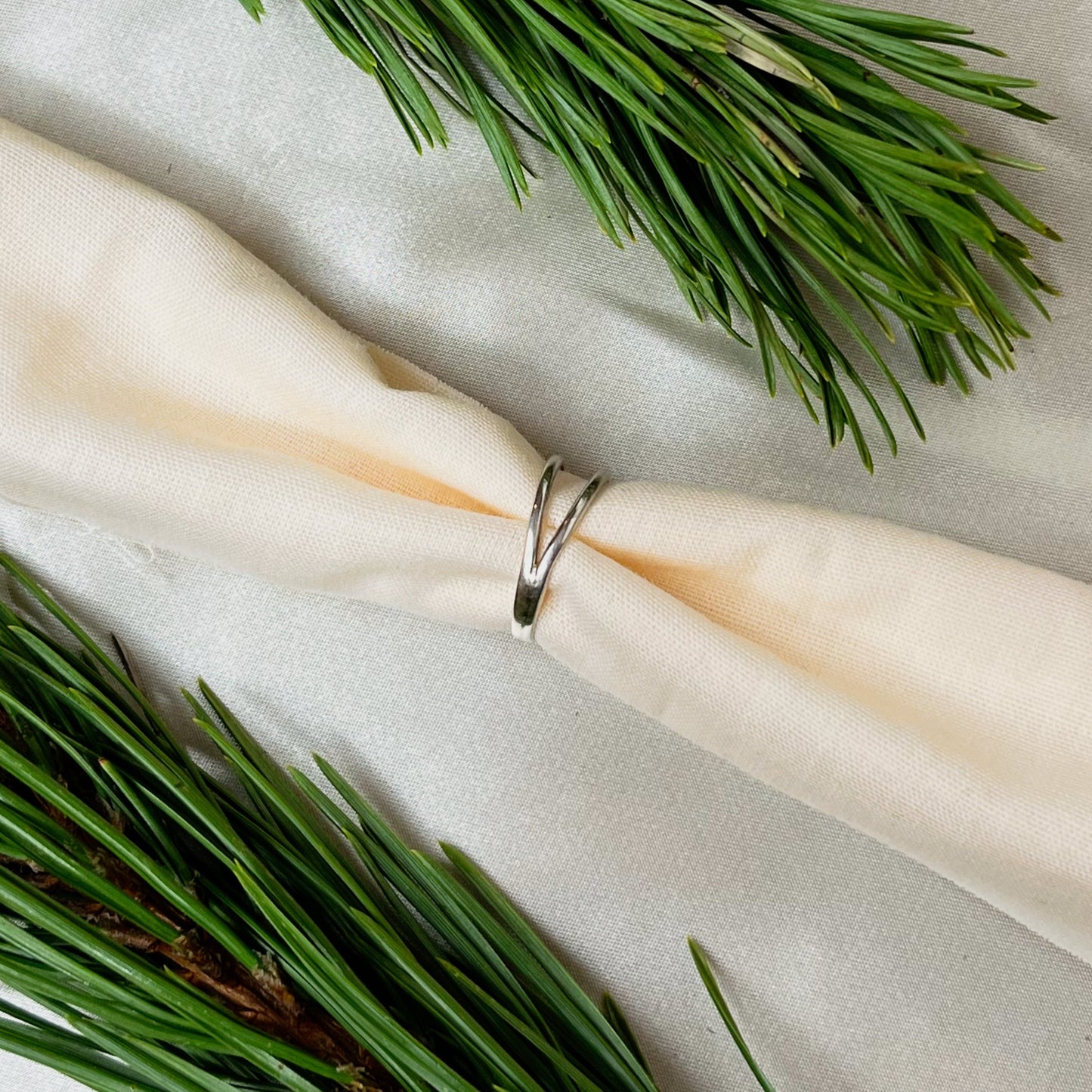Double Looped Silver Ring