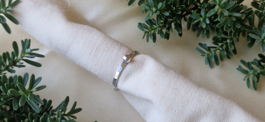 Stacking Ring - Hammered Rain Drop