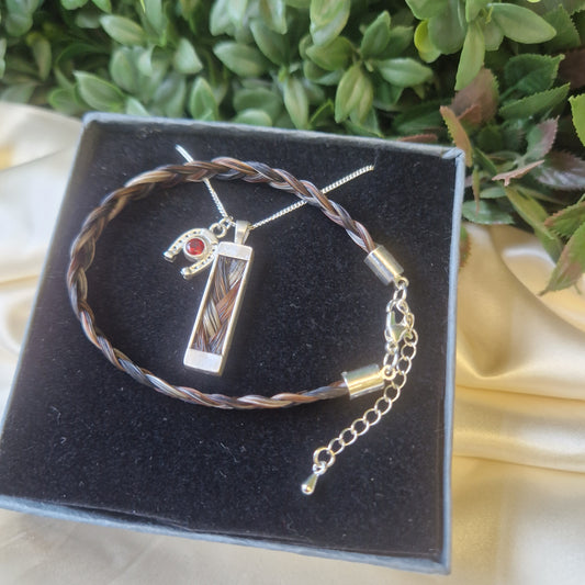 Personalised Horse Hair Jewellery Set