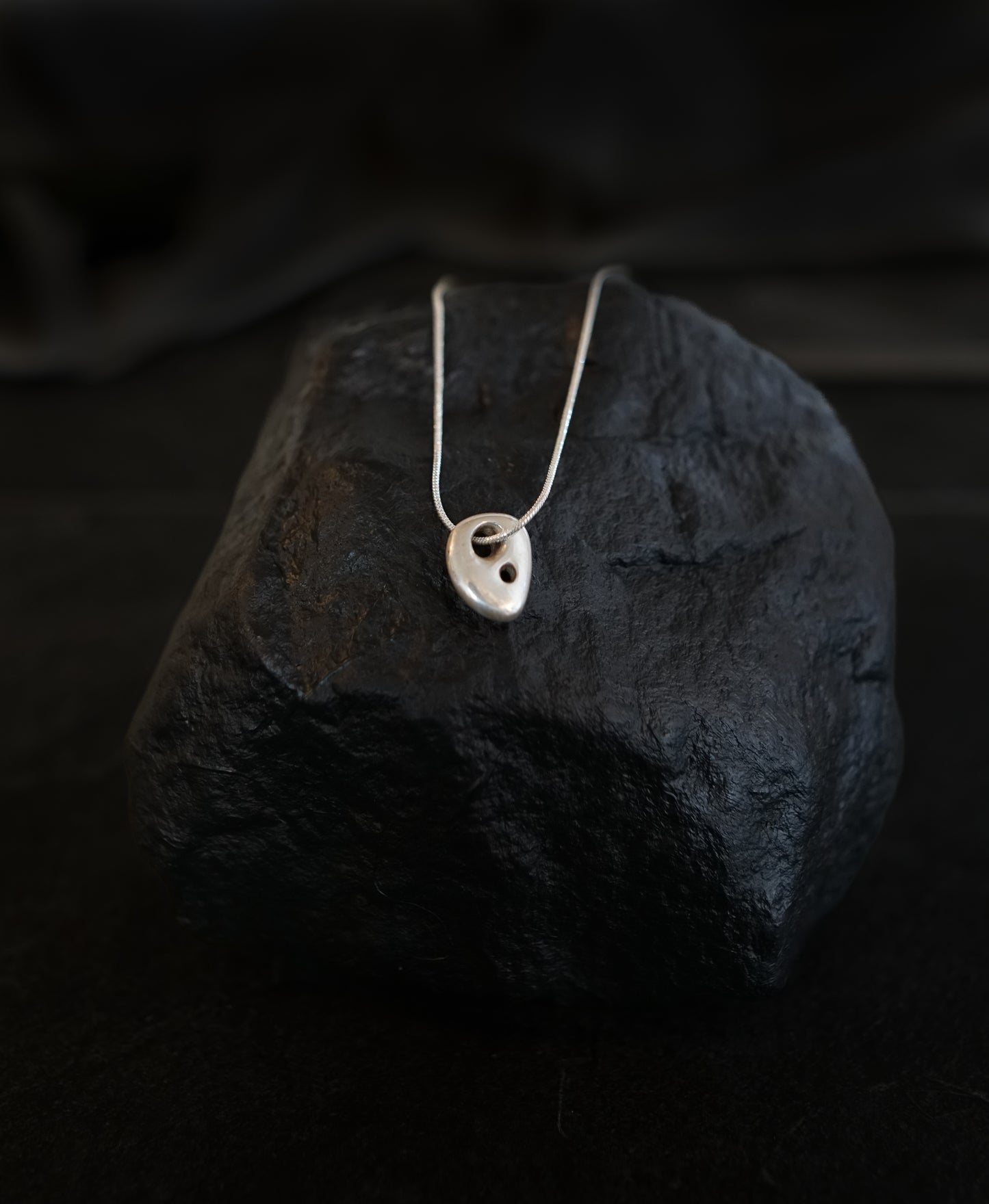 Silver Hag Stone Inspired Necklace