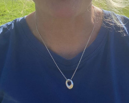 Silver Hag Stone Inspired Necklace