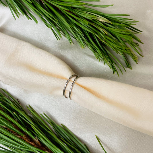 Double Looped Silver Ring