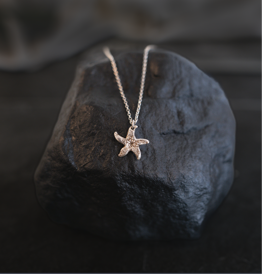 Silver Starfish Inspired Necklace